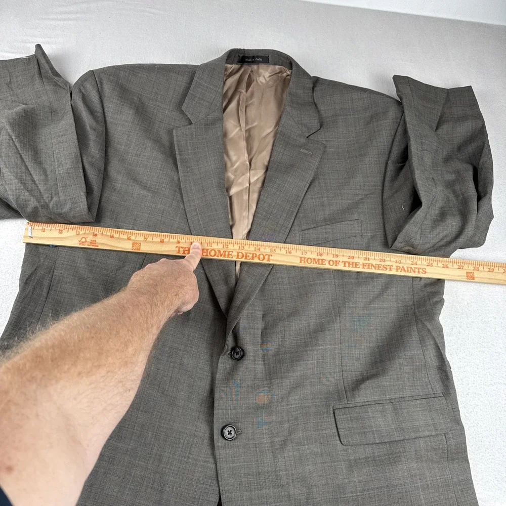 Lauren Ralph Lauren Mens Gray Wool 2-Piece Suit 52R Pants Fit 44*30 Office